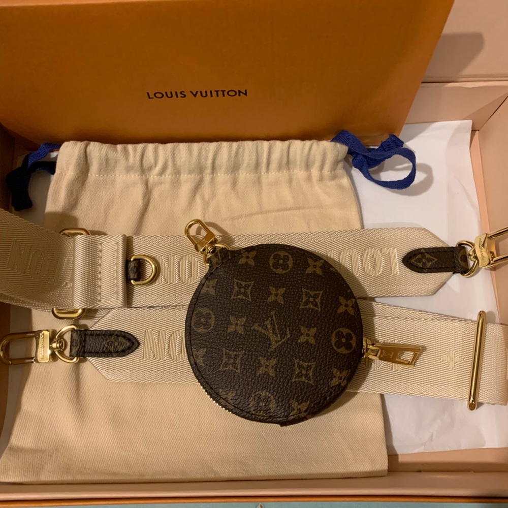 NEW LOUIS VUITTON JACQUARD MONOGRAM BANDOLIER W/COIN PURSE
